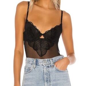 Chic Black Lace Bodysuit for Women